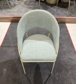 Zamagna Sedia Viola da soggiorno realizzata in tessuto scontata del 75%- Sedie