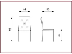 Stones Sedia Wanda di in OFFERTA OUTLET -50%- Sedie