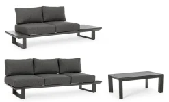 Bizzotto Set per l'esterno completo Salotto angolare konnor a prezzi outlet- Set Da Giardino