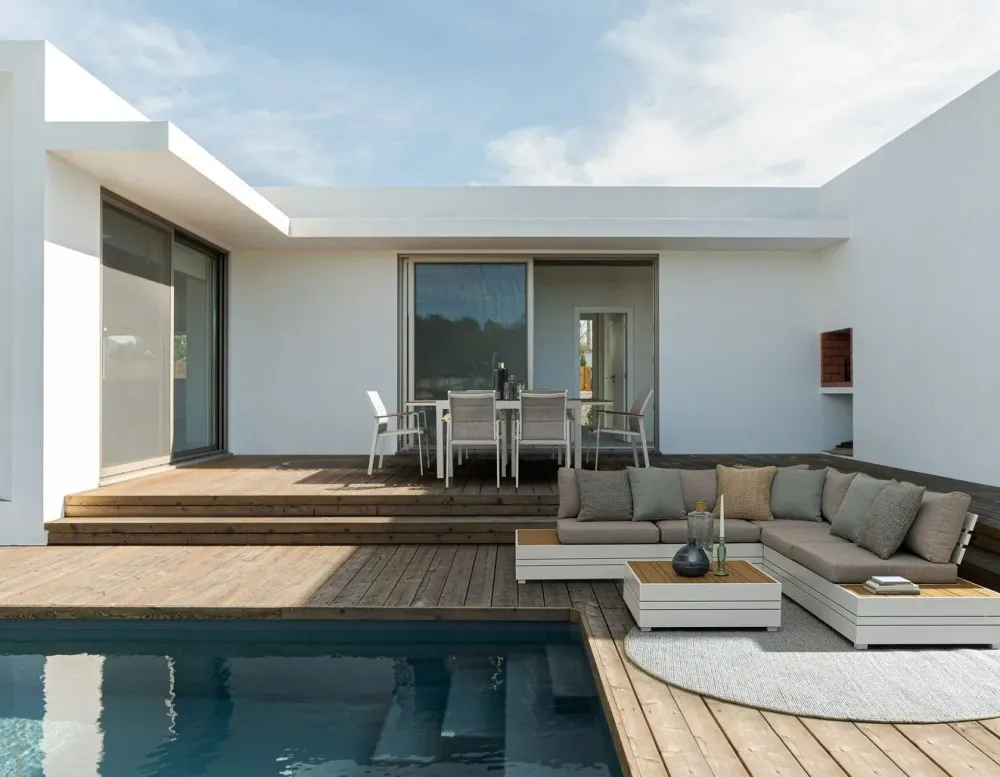 Bizzotto Set per l'esterno Salotto angolare osten a marchio a prezzo scontato- Set Da Giardino