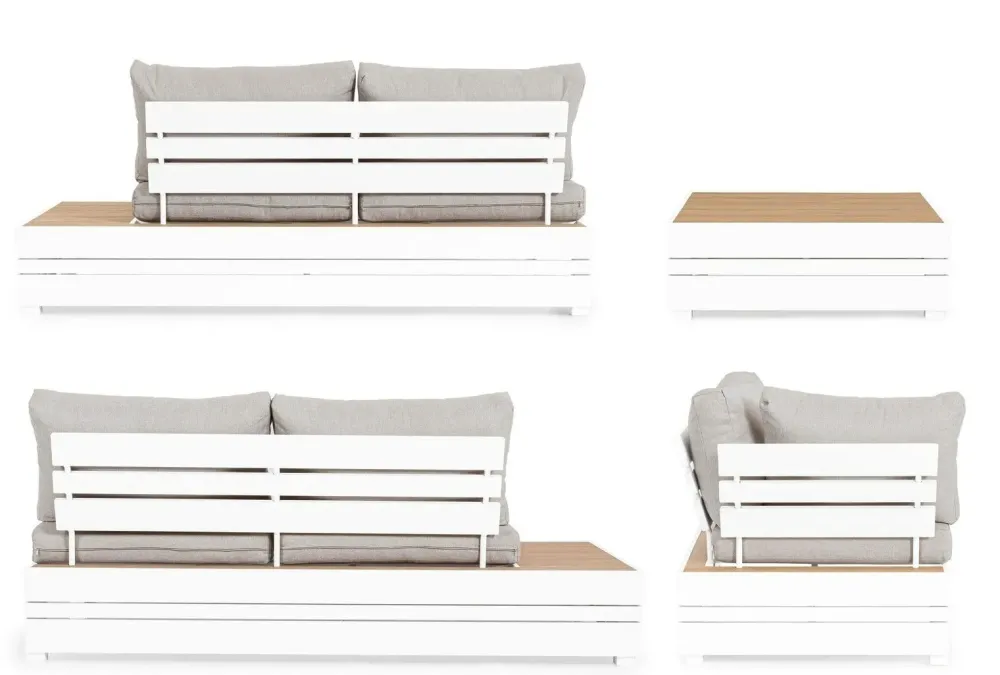 Bizzotto Set per l'esterno Salotto angolare osten a marchio a prezzo scontato- Set Da Giardino