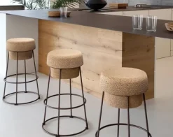 Domitalia Sgabello con base centrale Bouchon sgb a prezzi outlet- Sgabelli