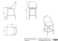 Sgabello Matilda : schienale medio, offerta imperdibile!^Ingenia Sale