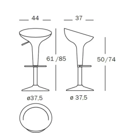 New Sgabello Sgabello al bombo con base centrale convenienti Sgabelli