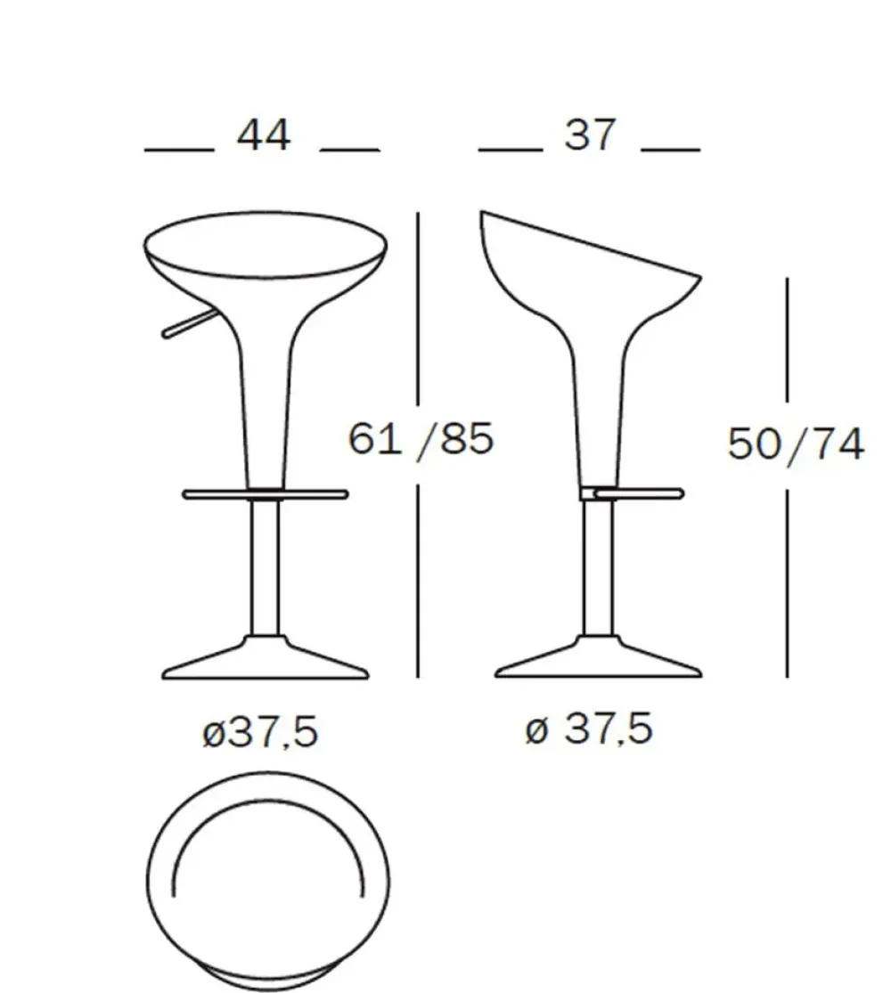 New Sgabello Sgabello al bombo con base centrale convenienti Sgabelli