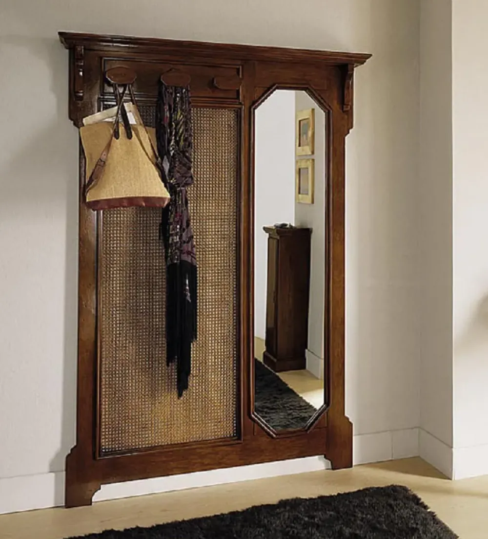 Discount Soggiorno Appendiabiti in cannettè e specchio scontato del -30 % Mobili Ingresso