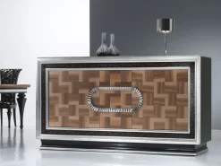 Bamar Soggiorno Marostica con motivi a scacchi scontato del -30 %- Madie