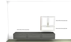 Sale Soggiorno completo Arcadia as 102 di in laminato opaco in Offerta Outlet Soggiorni Completi