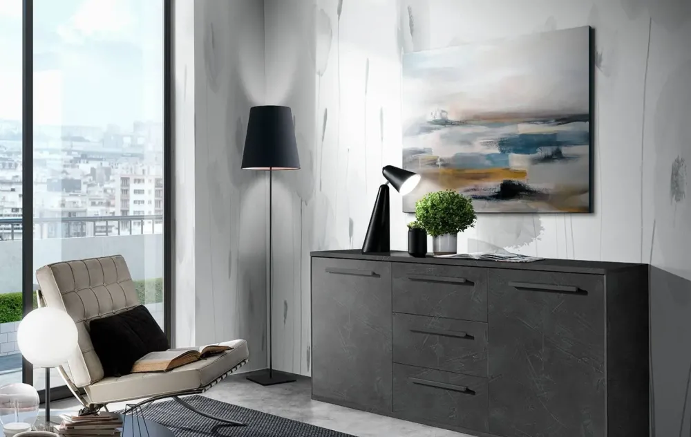 Gierre Mobili Soggiorno completo Living mod.jazz di in laminato materico a prezzo Outlet- Soggiorni Completi