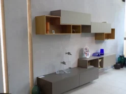 Soggiorno completo modello Parete attrezzata lampo di a prezzo Outlet Soggiorni Completi