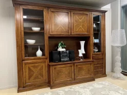 Artigianale Soggiorno completo modello Parete finitura bassano di in Offerta Outlet- Soggiorni Completi