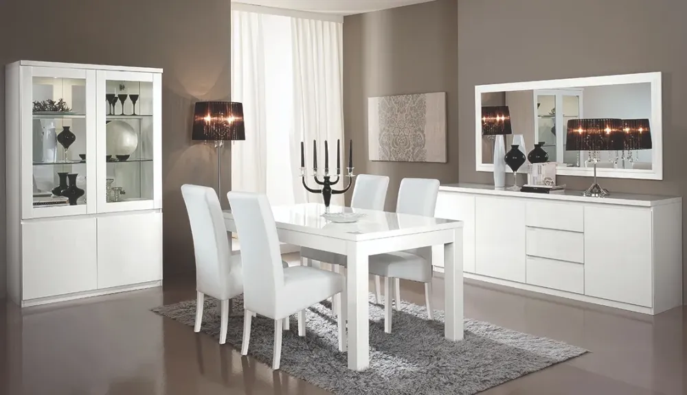 Soggiorno completo Modello roma laccato bianco lucido OFFERTA OUTLET^Artigianale Clearance