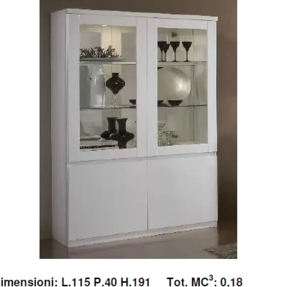 Soggiorno completo Modello roma laccato bianco lucido OFFERTA OUTLET^Artigianale Clearance