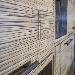 Bortoli Soggiorno completo modello Composizione soggiorno bambu miele e black di a prezzo scontato- Soggiorni Completi