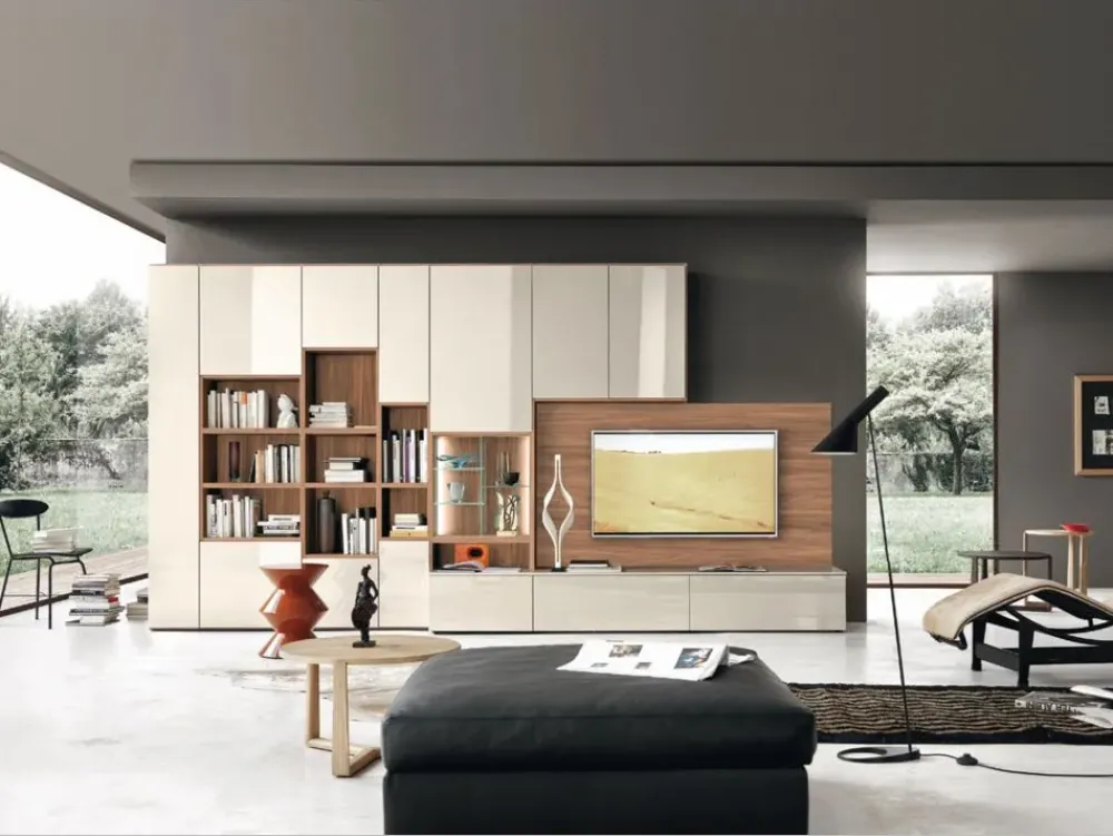 Soggiorno completo Modo di in laccato opaco a prezzo scontato^Sangiacomo Best