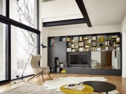 Sangiacomo Soggiorno completo Modo m5c66 di in laccato opaco a prezzo Outlet- Soggiorni Completi