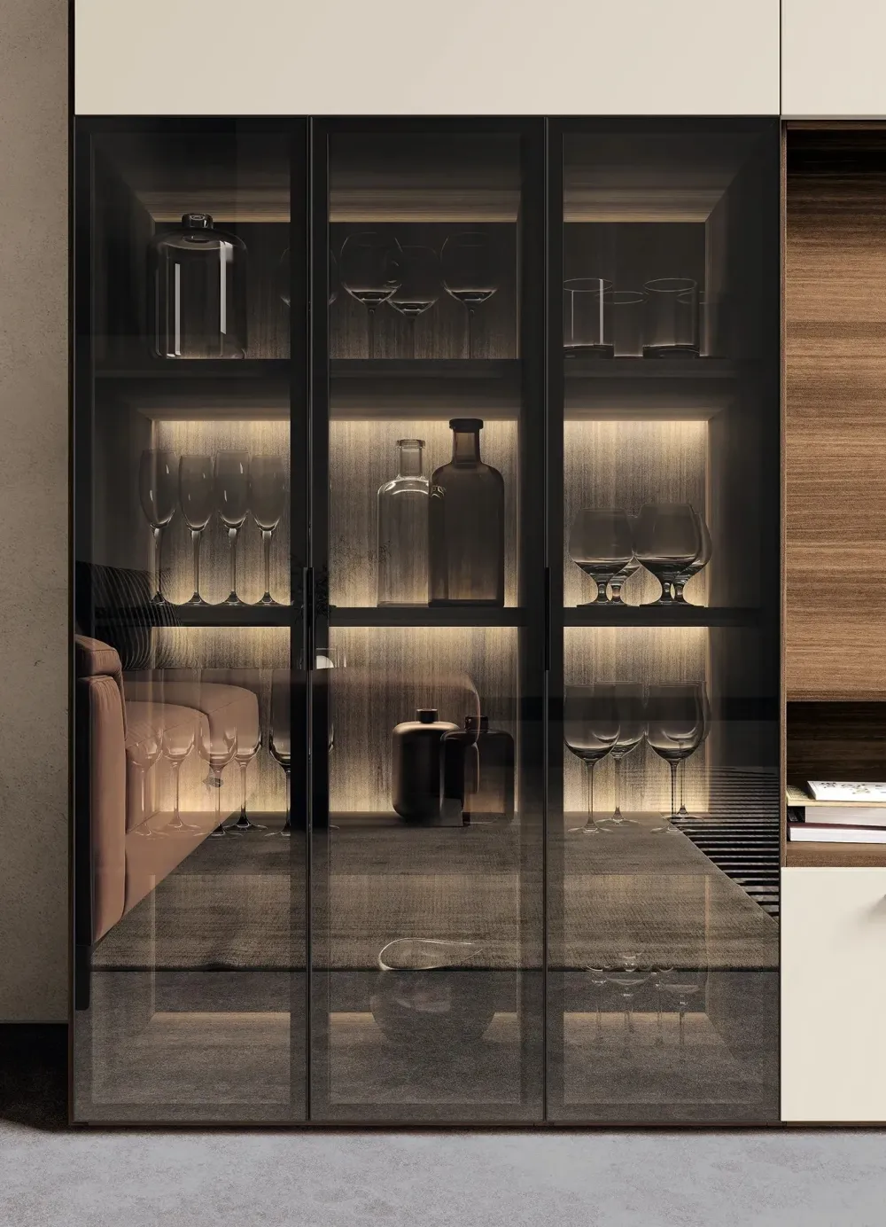 Soggiorno completo Momenti di in laminato materico in Offerta Outlet^Febal Outlet