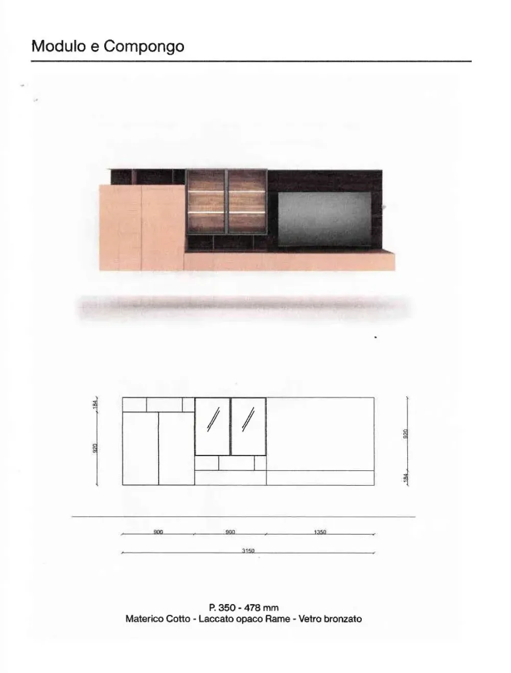 Orme Soggiorno completo day 09 di in stile moderno in offerta- Soggiorni Completi