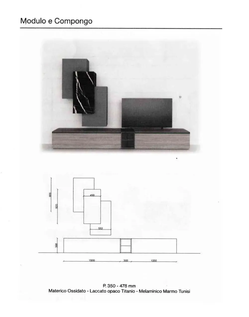 Soggiorno completo day 16 di in laminato materico a prezzo Outlet^Orme Online