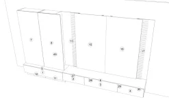 Modulnova Soggiorno completo Parete mh6 di in laminato materico a prezzo scontato- Soggiorni Completi