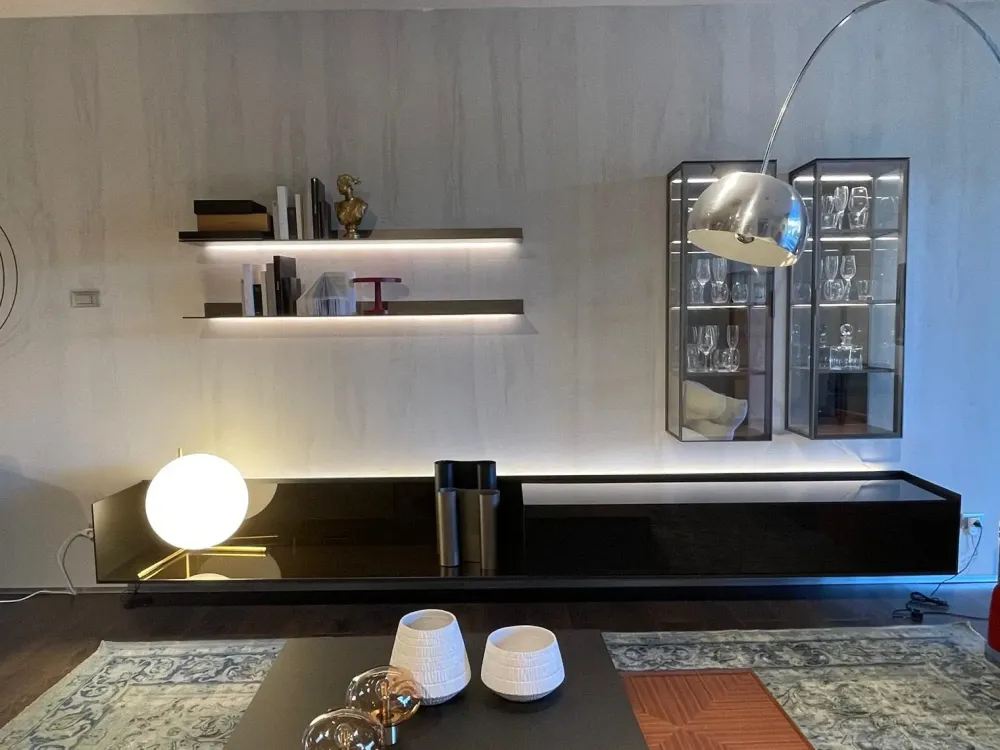 Rimadesio Soggiorno completo parete completa self plan di in metallo a prezzo scontato- Soggiorni Completi