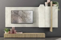 Outlet Etnico Soggiorno completo Soggiorno moderno  minimal  vintage in offerta  di in laminato materico a prezzo Outlet- Soggiorni Completi