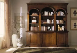 Collezione esclusiva Soggiorno  Libreria con archi lucidatura gommalacca scontato del -30 %- Librerie