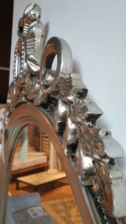 Specchiera in stile classico Foglia argento anticato OFFERTA OUTLET^OF Ongaro & Fuga New