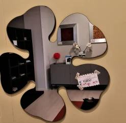 Artigianale Specchio design Le foglie di in Offerta Outlet- Specchiere