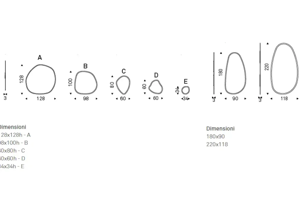 Specchio in stile moderno Hawaii OFFERTA OUTLET^Cattelan Italia New