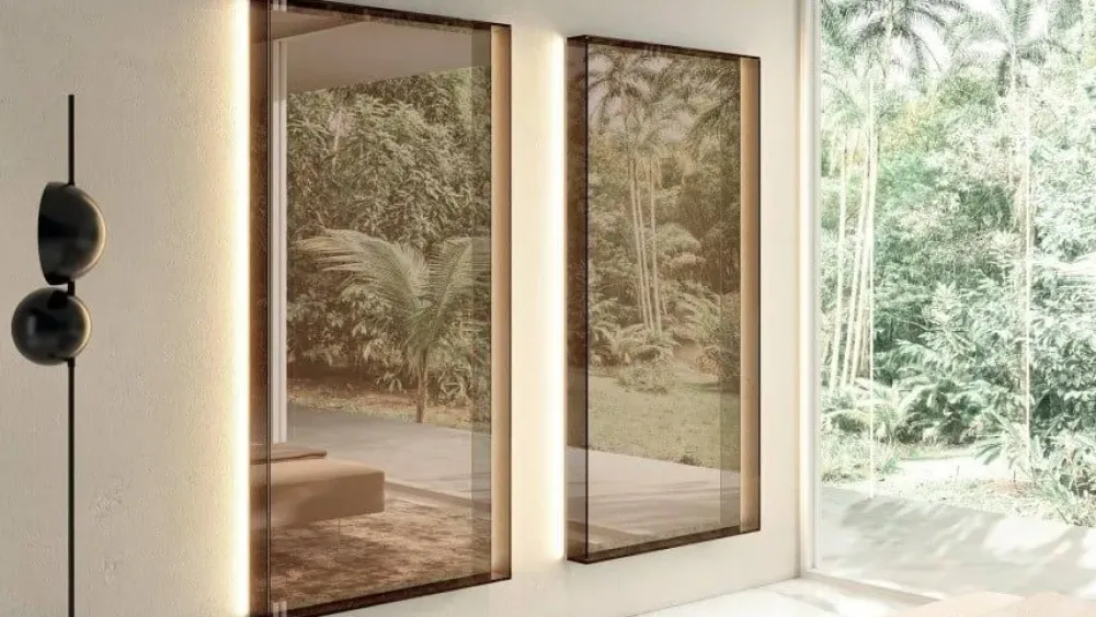 Lago Specchio moderno Glass di a prezzo Outlet- Specchiere