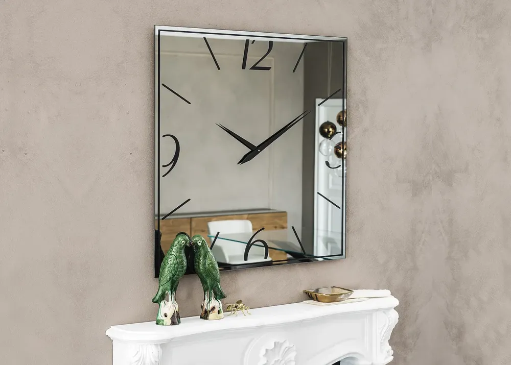Specchio stile moderna modello Moment con orologio in OFFERTA OUTLET^Cattelan Italia New