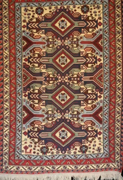 Online Tappeto classico rettangolare in lana Sumak cm.160x240 di a prezzo scontato Tappeti