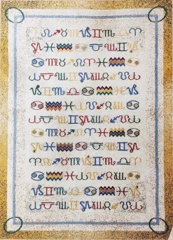 Clearance Tappeto quadrato  moderno Zodiaco in Offerta Outlet Tappeti