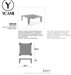 Ycami Tavolino design  coffe table origami di a prezzo ribassato- Tavolini