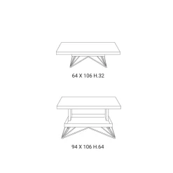 Tavolino design modello Ray di scontato^Easyline Discount