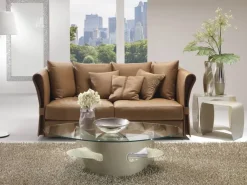 Artigianale Tavolino design Tavolino mod.seneca in cristallo ovale in promo-sconto del 40% di a prezzo ribassato- Tavolini