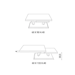 Easyline Tavolino modello Rumba in OFFERTA OUTLET- Tavolini