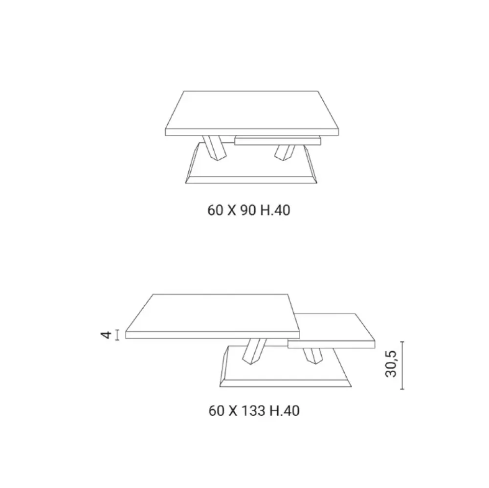 Easyline Tavolino modello Rumba in OFFERTA OUTLET- Tavolini