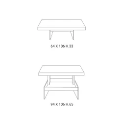 Tavolino in stile design modello Lugano di con sconti imperdibili^Easyline New