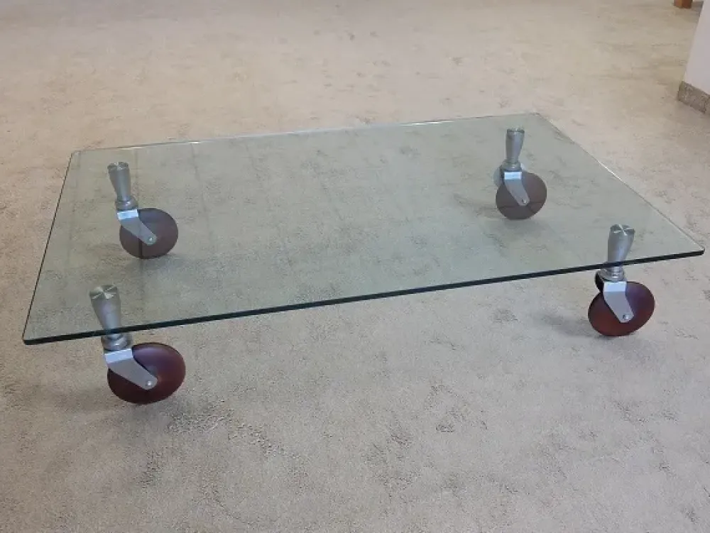 Artigianale Tavolino in stile Moderno in vetro Cristallo- Tavolini