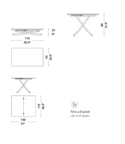 Ozzio Tavolino moderno Mondial di a prezzo ribassato- Tavolini