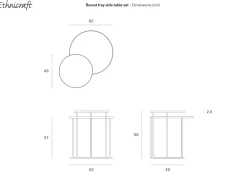 Clearance Tavolino moderno Set tavolo vassoio ethnicraft di a prezzo ribassato Tavolini