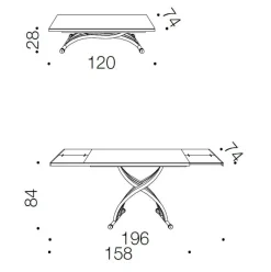 Ozzio Tavolino modello Light cr in OFFERTA OUTLET- Tavolini