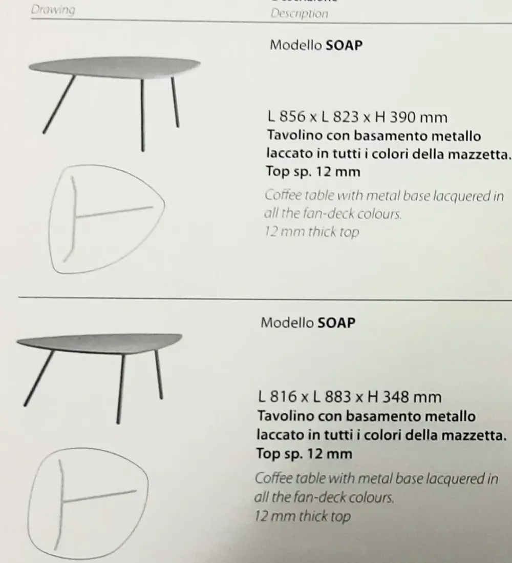 Maronese ACF Tavolino Stone del marchio a prezzi outlet- Tavolini