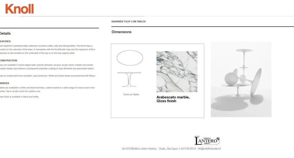 Knoll Tavolino Tavolino saarinen dell'azienda a prezzi convenienti - 27%- Tavolini