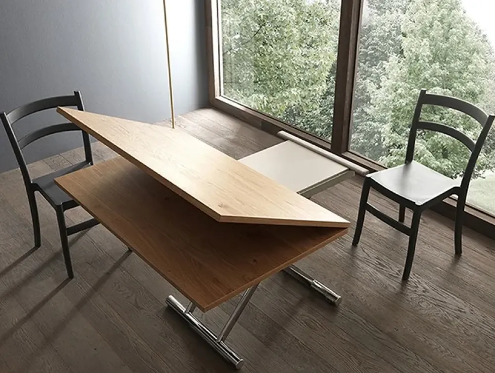Online Tavolino trasformabile in tavolo in legno Universe in Offerta Outlet Tavoli