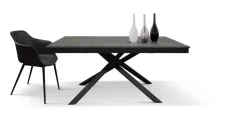 Tavolo allungabile Allungabile finitura acciaio ossidato^Collezione esclusiva