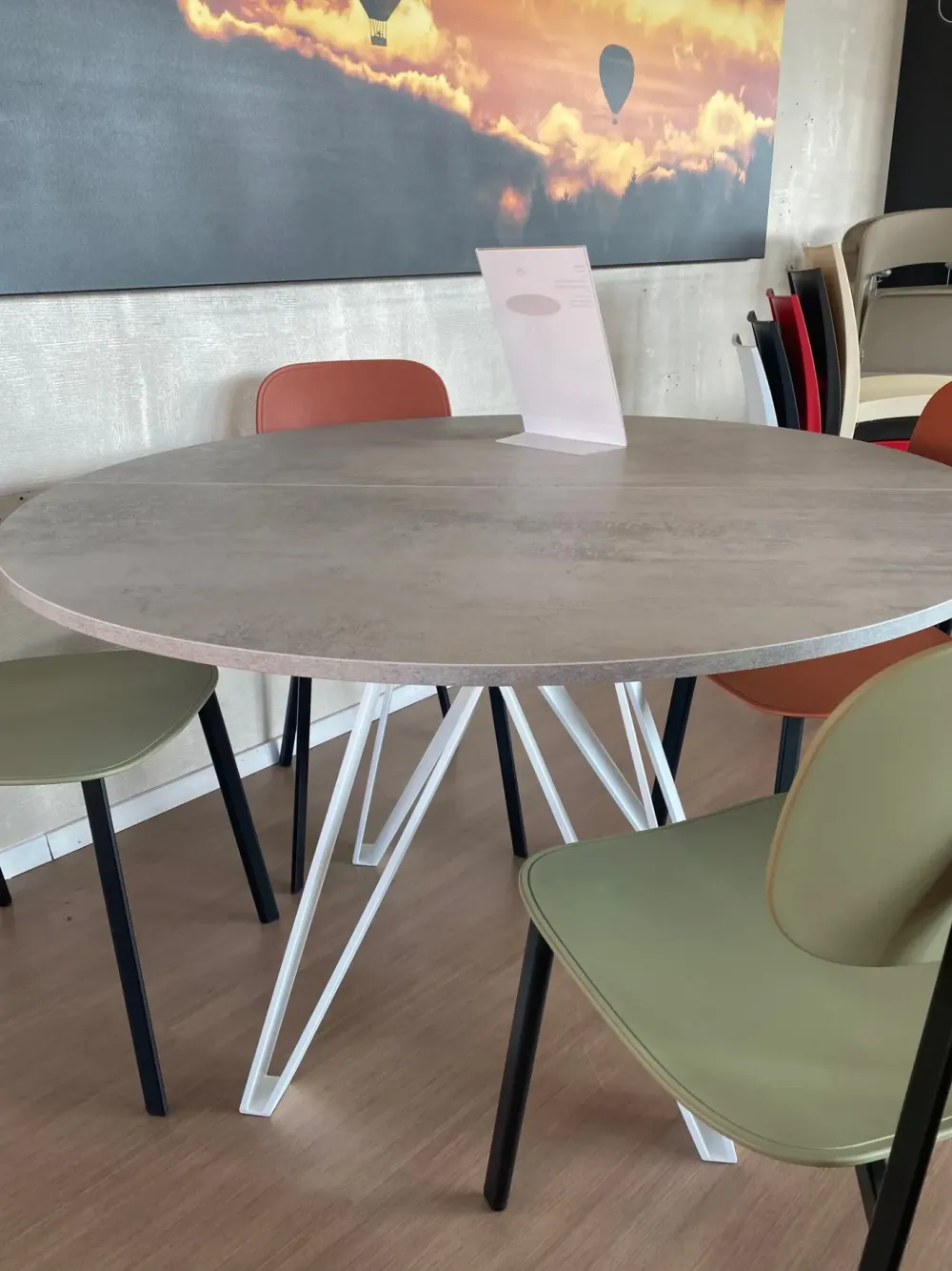 Zamagna Tavolo Apple in laminato Rotondo allungabile scontato 37%- Tavoli