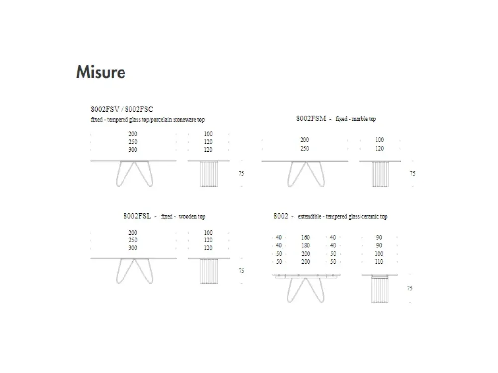 Tavolo Arpa in OFFERTA OUTLET -29%^Tonin Casa Hot